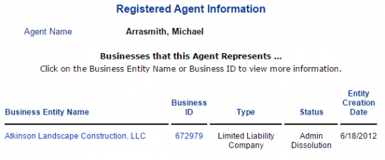 New Hampshire business entities by register agent search results.